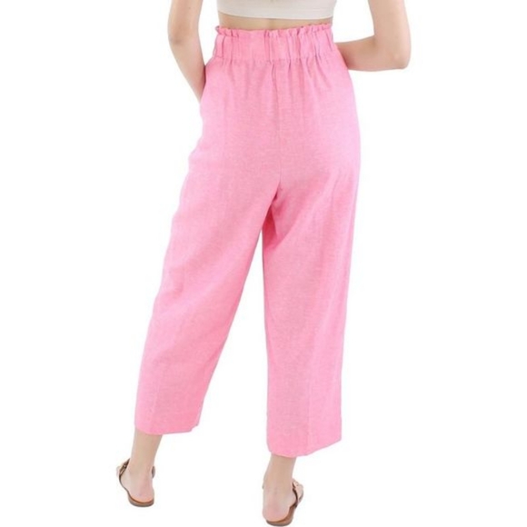 NWT JONES NEW YORK | Linen Blend High Waisted Cropped Pants - Picture 2 of 2